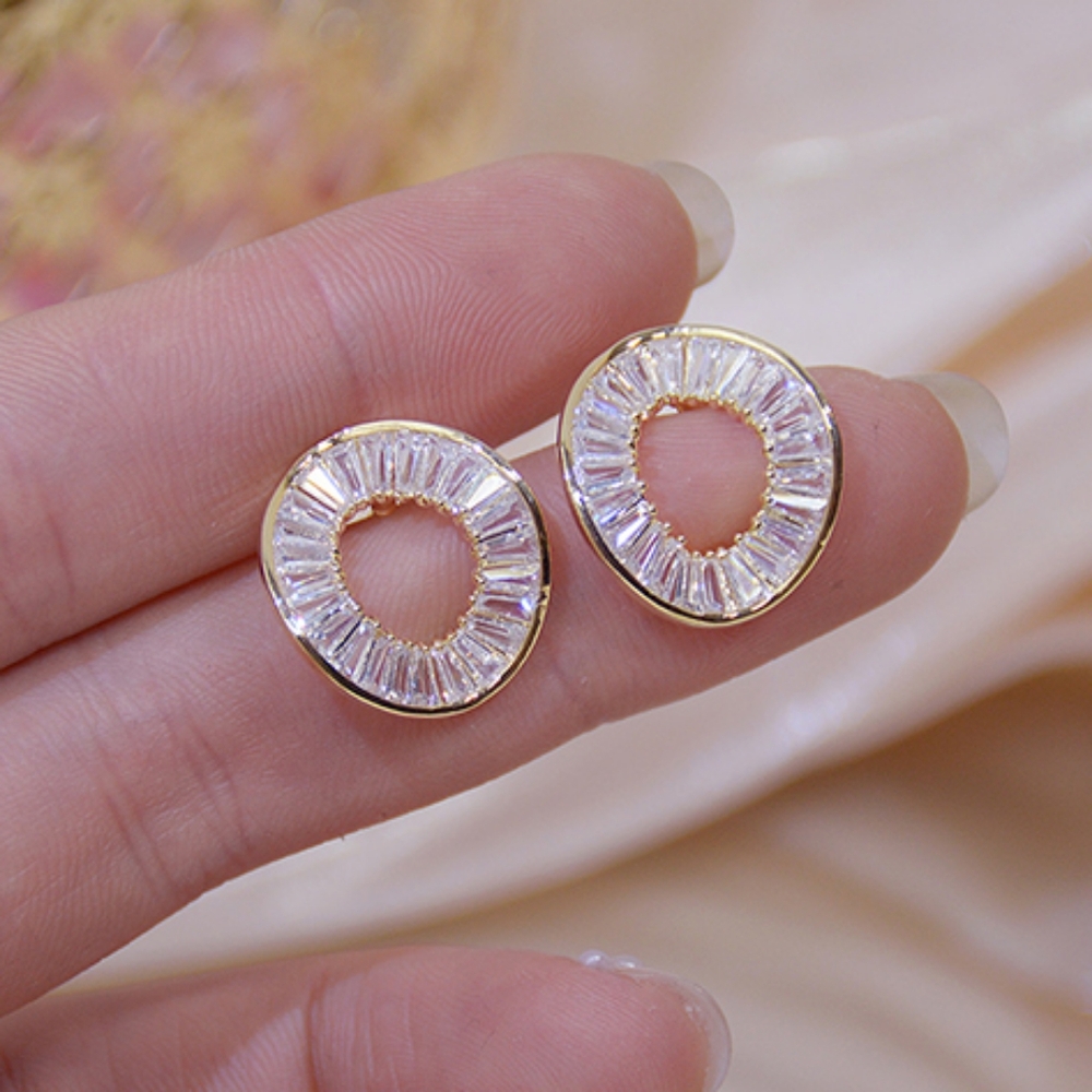 14 gold diamond earrings - Picture 2 of 8